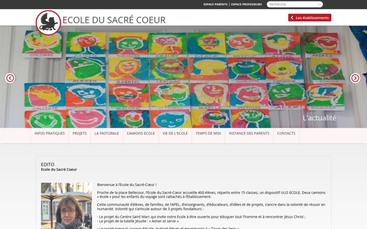 Captura de ecrã de ecoledusacrecoeur.org