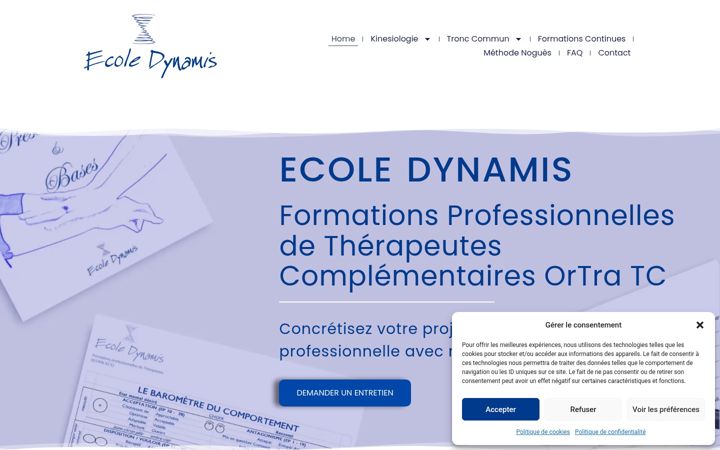 Ekrano kopija ecoledynamis.ch