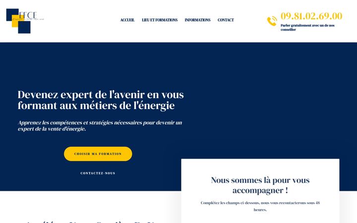 Screenshot of ecolefrancaisecourtierenergie.fr