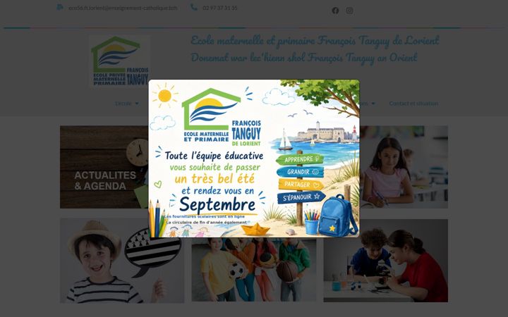 Screenshot of ecolefrancoistanguylorient.fr