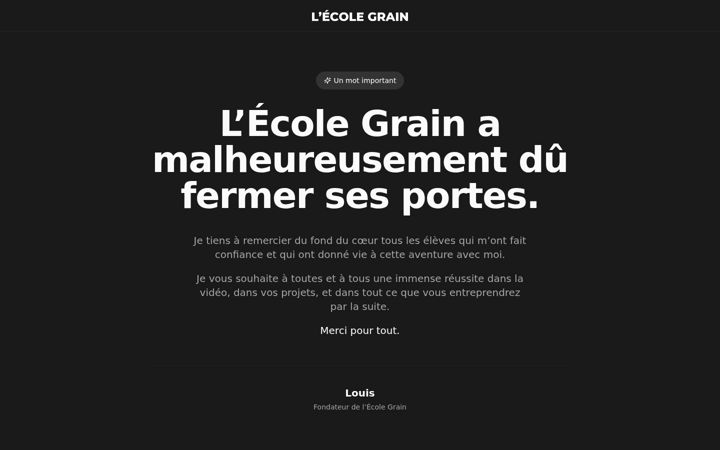 Screenshot of ecolegrain.fr