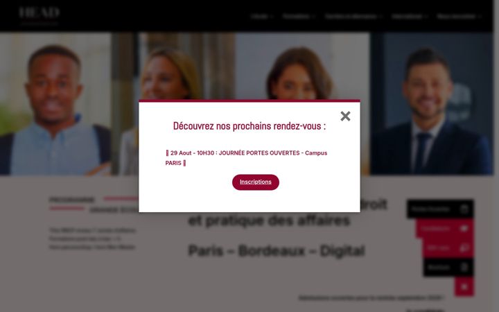 Screenshot of ecolehead.fr