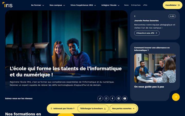Skjermbilde av ecoleiris.fr