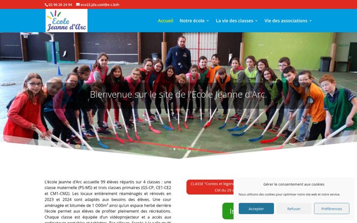 Skjermbilde av ecolejeannedarc-uzel.fr