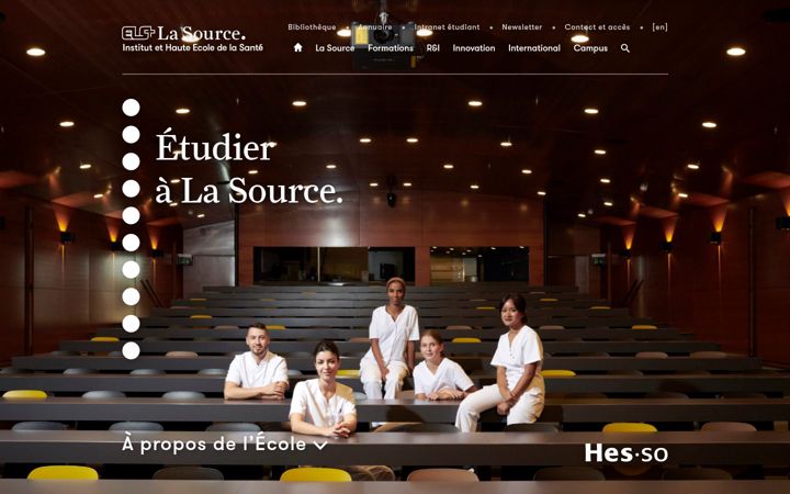 Screenshot of ecolelasource.ch
