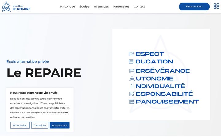 Screenshot of ecolelerepaire.com