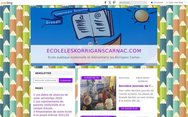 Screenshot of ecoleleskorriganscarnac.com