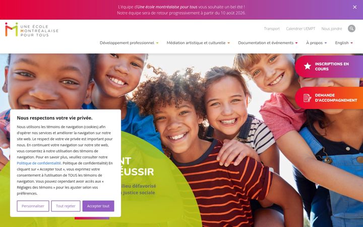 Screenshot of ecolemontrealaise.info