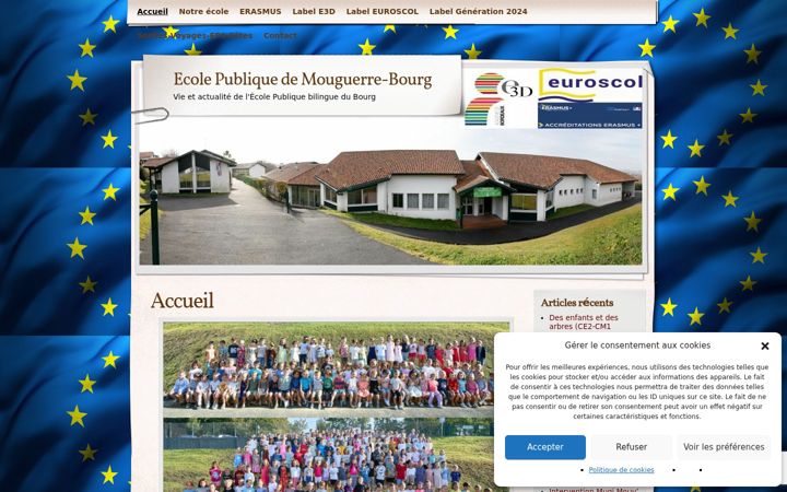 Screenshot of ecolemouguerrebourg.fr
