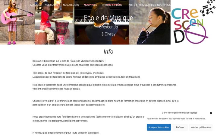 Screenshot of ecolemusiquecivray.fr