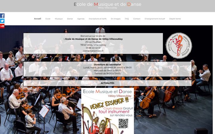 Screenshot of ecolemusiqueetdanse.com