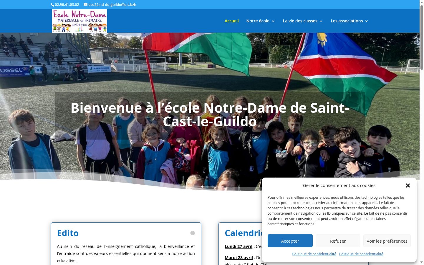 Screenshot van de toestemmingsbanner zoals getoond vóór enige interactie