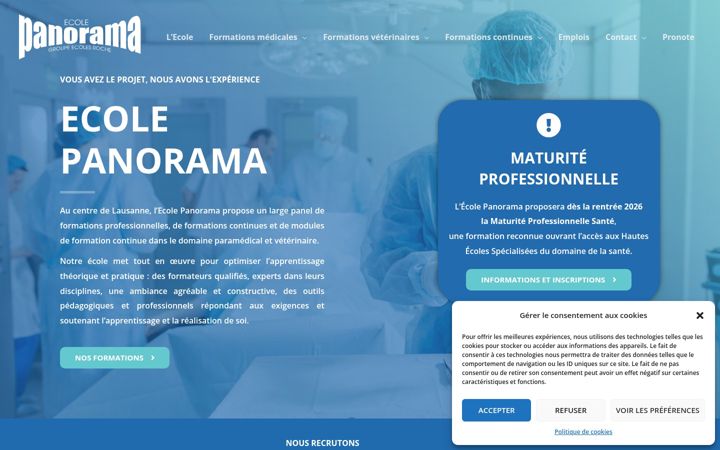Screenshot of ecolepanorama.ch