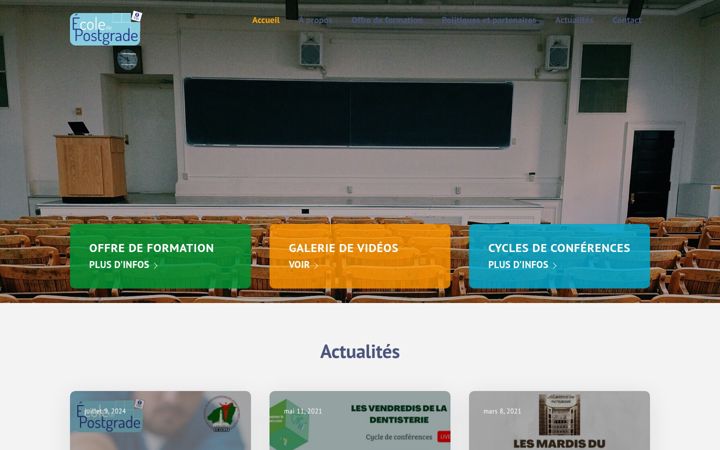 Screenshot of ecolepostgrade.com