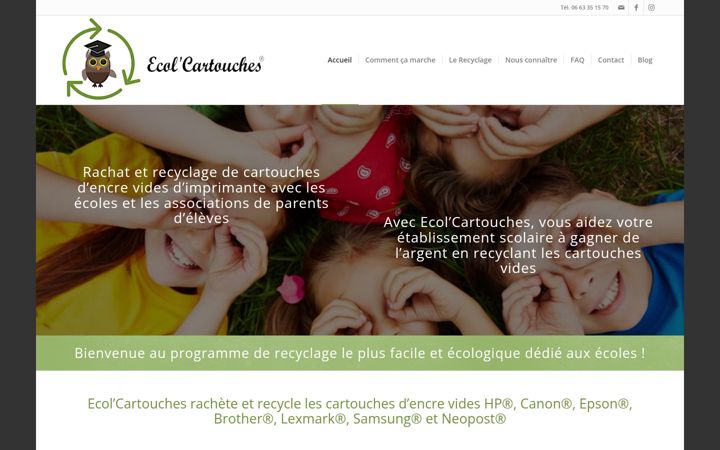 Екранна снимка на ecoles-cartouches.fr