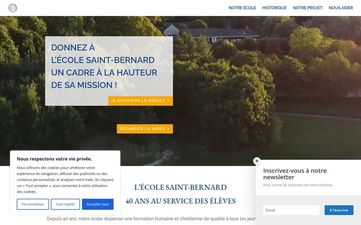 Screenshot of ecolesaintbernard.fr