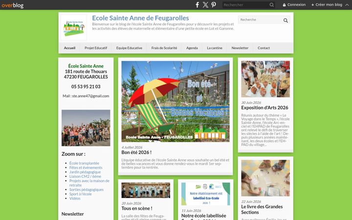 Екранна снимка на ecolesainteanne47.fr