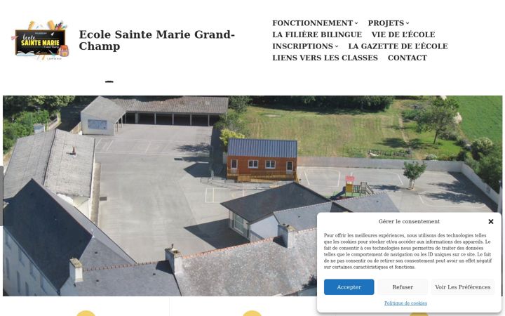 Screenshot του ecolesaintemariegrandchamp.fr