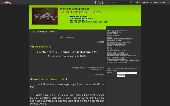 Screenshot του ecolesaintgermainlherm.fr