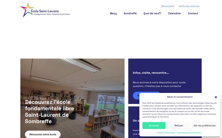 Screenshot of ecolesaintlaurent.be