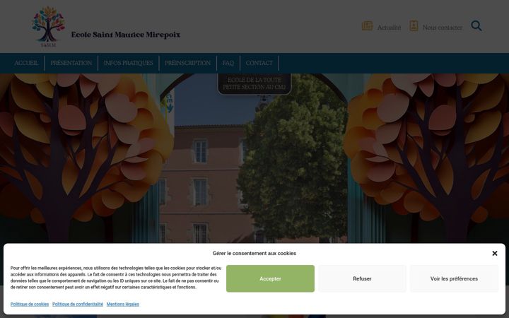 Screenshot του ecolesaintmaurice-mirepoix.fr