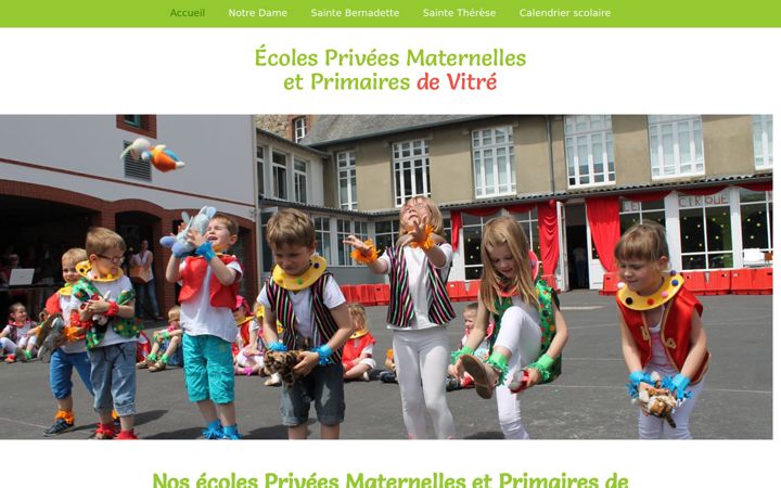 Screenshot of ecolesprivees-maternellesetprimaires-vitre.fr
