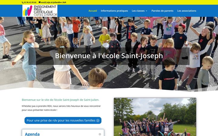 Skjermbilde av ecolestjosephstjulien22.fr
