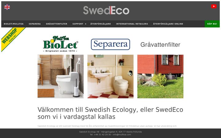 Screenshot von ecolet.se