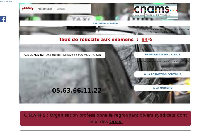 Screenshot of ecoletaxi82.fr