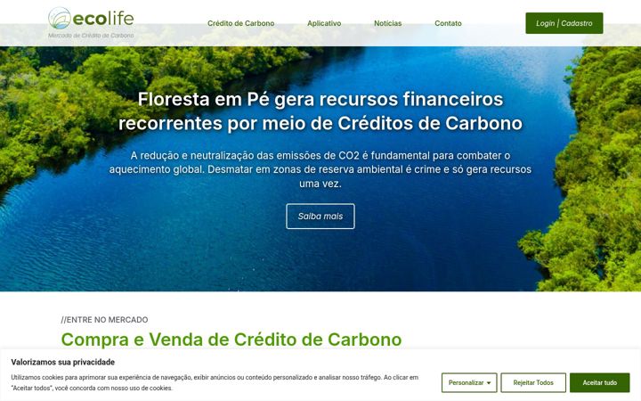 Skärmbild av ecolifemeioambiente.com.br