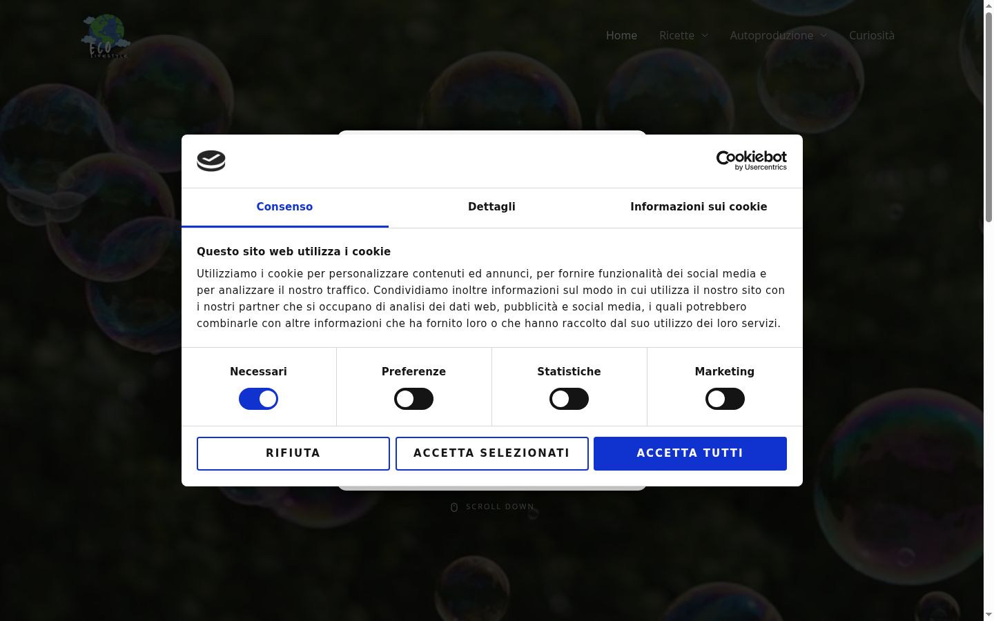 Snímek obrazovky baneru souhlasu zobrazeného před jakoukoli interakcí
