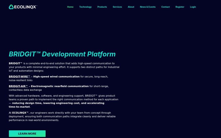 Screenshot of ecolinqx.com
