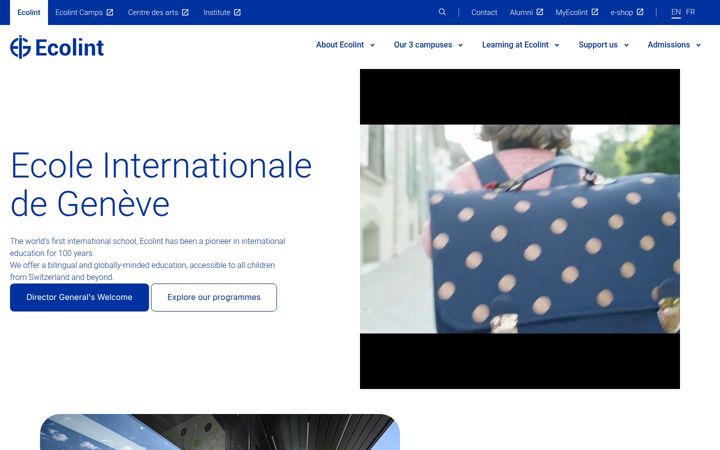 Ekrano kopija ecolint.ch