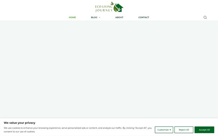 Screenshot of ecolivingjourney.com