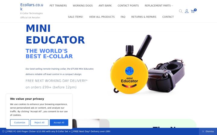 Screenshot of ecollars.co.uk