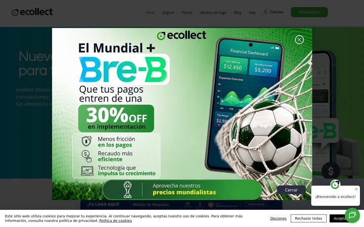 Screenshot von ecollect.co