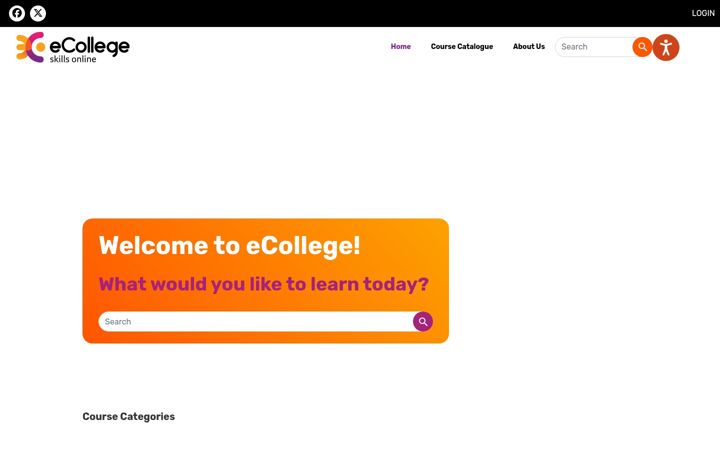 Skærmbillede af ecollege.ie