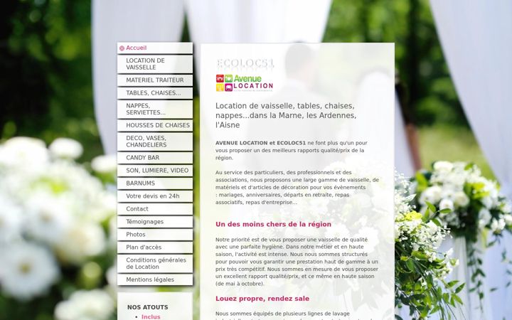 Screenshot of ecoloc51.fr