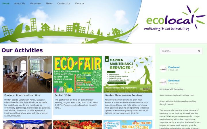 Capture d'écran de ecolocal.org.uk