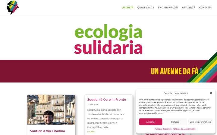 Screenshot of ecologia-sulidaria.corsica