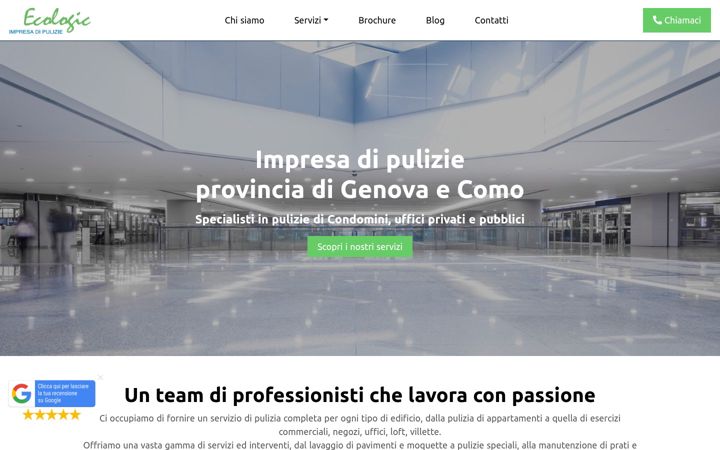 Screenshot of ecologicpulizie.com