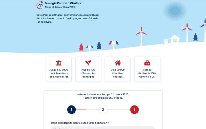 Skärmbild av ecologie-pompe-a-chaleur.fr