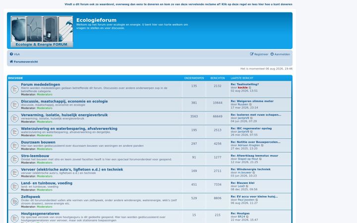 Screenshot of ecologieforum.eu