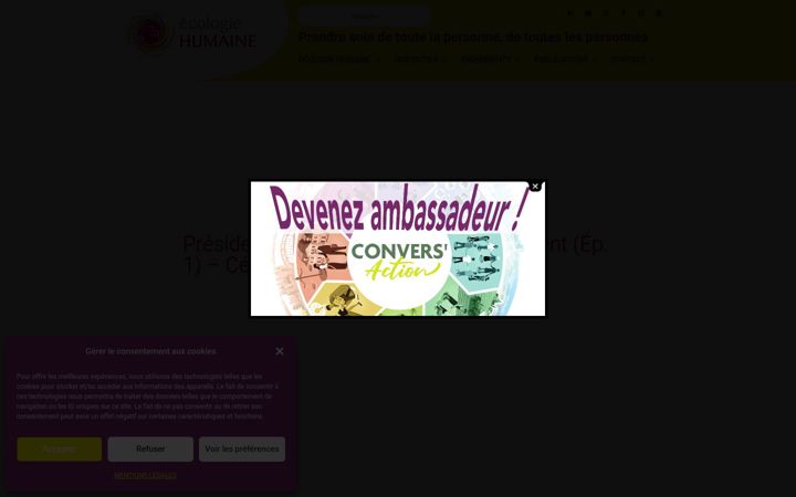 Screenshot ta' ecologiehumaine.eu