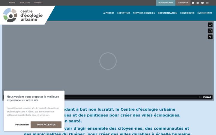 Captură de ecran a ecologieurbaine.net