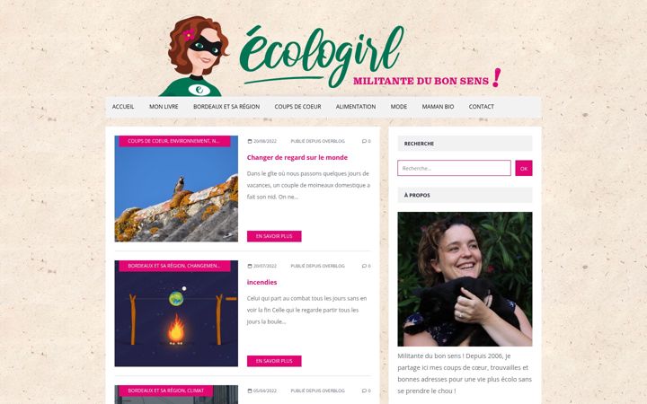 Screenshot of ecologirl.fr