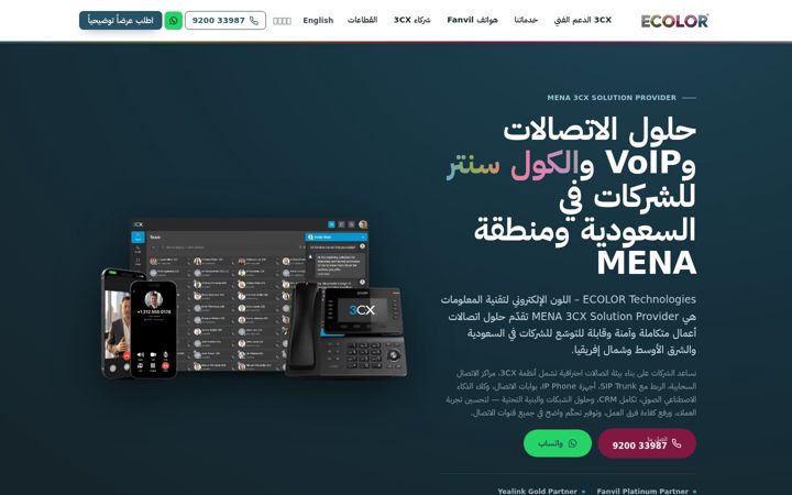 Screenshot of ecolor.com.sa
