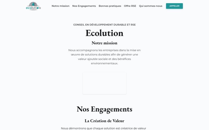 Screenshot of ecolution.fr