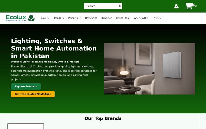Screenshot of ecolux.com.pk