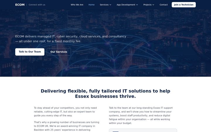 Screenshot of ecom.uk.com